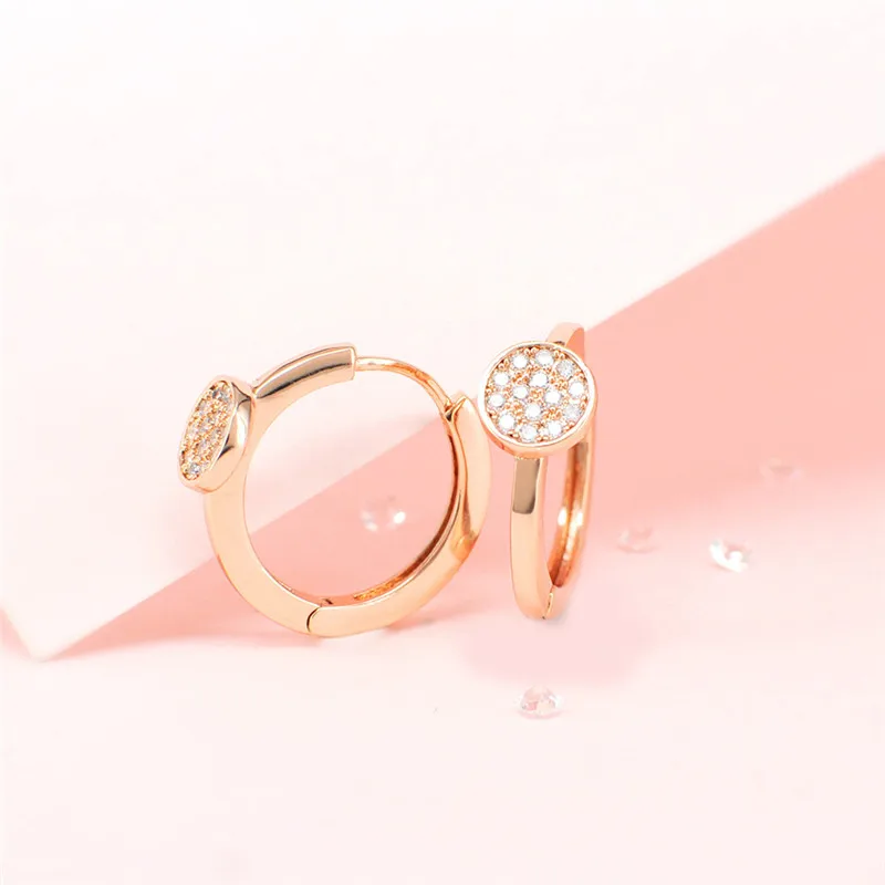 ROXI Новые Модные серьги-кольца ювелирные изделия цвета розового золота Круглые Кристальные серьги для женщин и девушек подарки на день рождения oorbellen