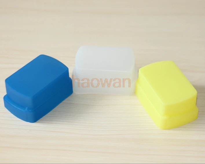 3 цвета белый + желтый синий колпачок для вспышки рассеиватель Мягкий купол Canon