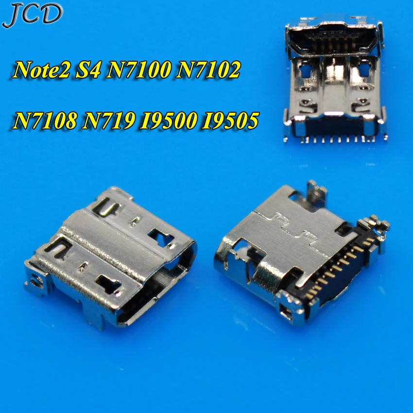 JCD 10 шт. для Samsung Galaxy S4 Note 2 N7100 N7102 N7105 i9500 i9502 i9505 i9508 Micro USB разъем зарядки|Шлейфы