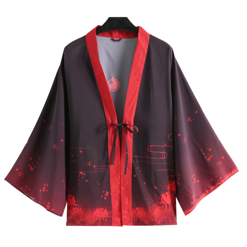 Японское модное повседневное кимоно юката аниме джигоку Shoujo Hell Girl Enma Ai плащ для мужчин и женщин хаори Косплей Костюм