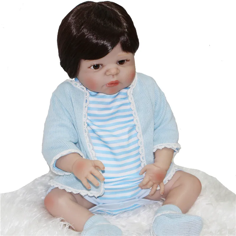 Полноразмерная силиконовая виниловая кукла-реборн DollMai 22 дюйма детские игрушки
