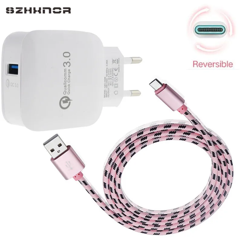 USB C Зарядное устройство заряда 18 Вт Quick Charge 3 0 сотовый телефон Зарядник для LG V30 G6