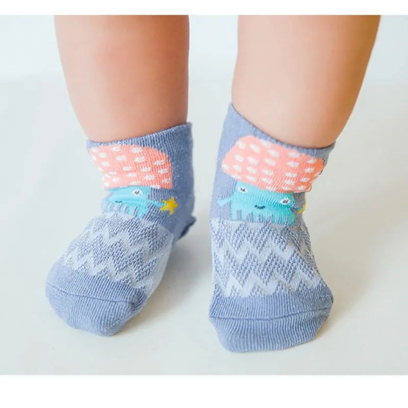 

5 pair/Set Baby Socks Newborns Gift Animal Pattern Short Socks Non-Slip Breathable Baby Boys Girls Scoks