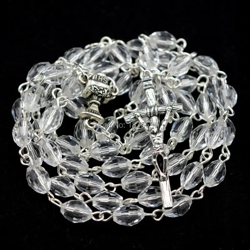 Рисовая форма граненый хрустальный бисер религиозный Розарий католический