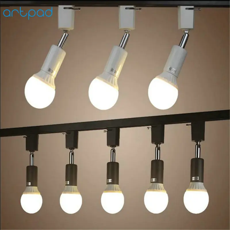 

Artpad 3pcs/Pack Easy Mount LED Pendant Track Light E27 Base Metal Clothes Shop Hotel Track Rail Spotlight Lamp Fixture