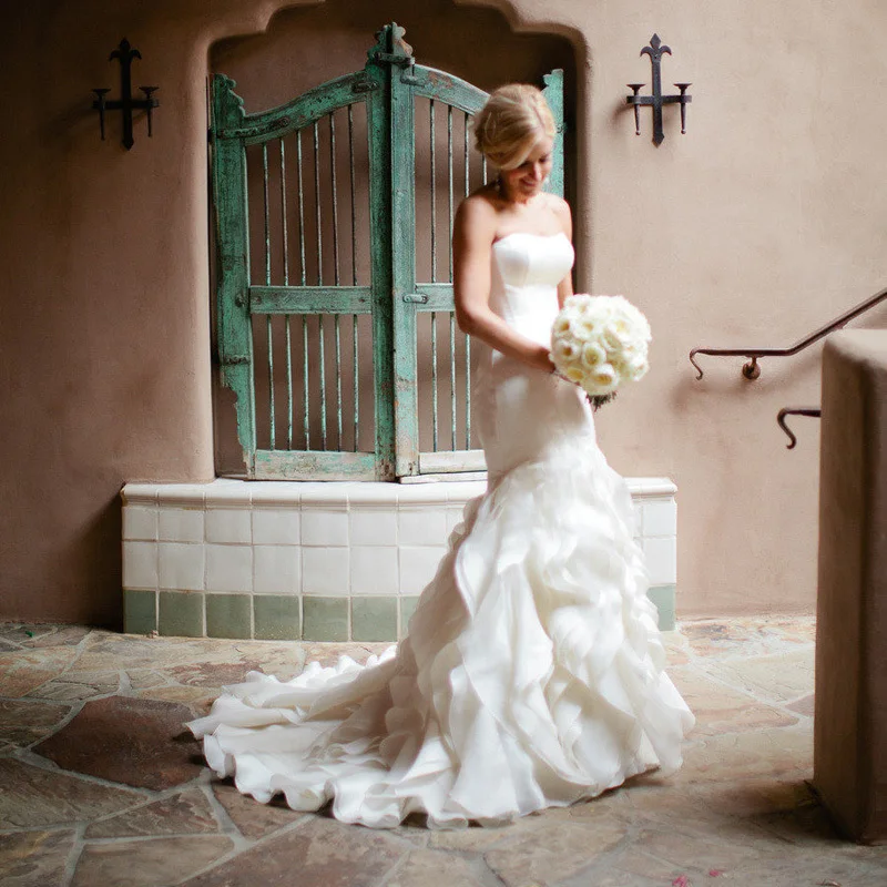 Top Fashion Real 2019 Rushed Casamento Mermaid Bridal Gowns Ruffles Sweetheart Off shoulder Zipper Wedding dress for women | Свадьбы и