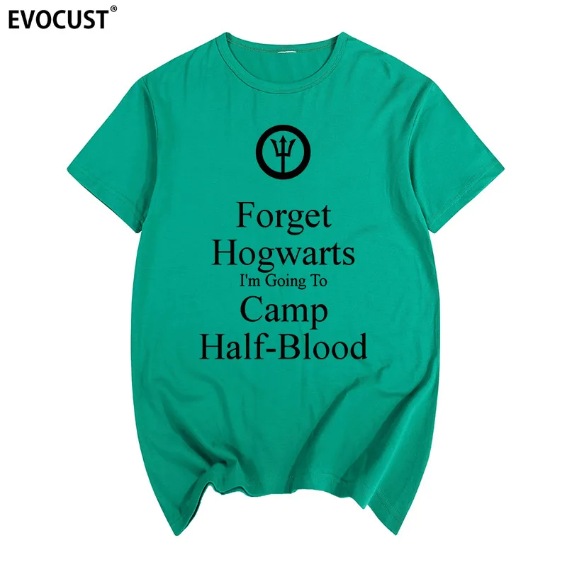 Camp half blood забудьте Хогвартс Лонг-Айленд звук Перси Джексон летняя футболка хлопок мужская футболка Новинка wo Мужская футболка модная повседневная - Цвет: Green