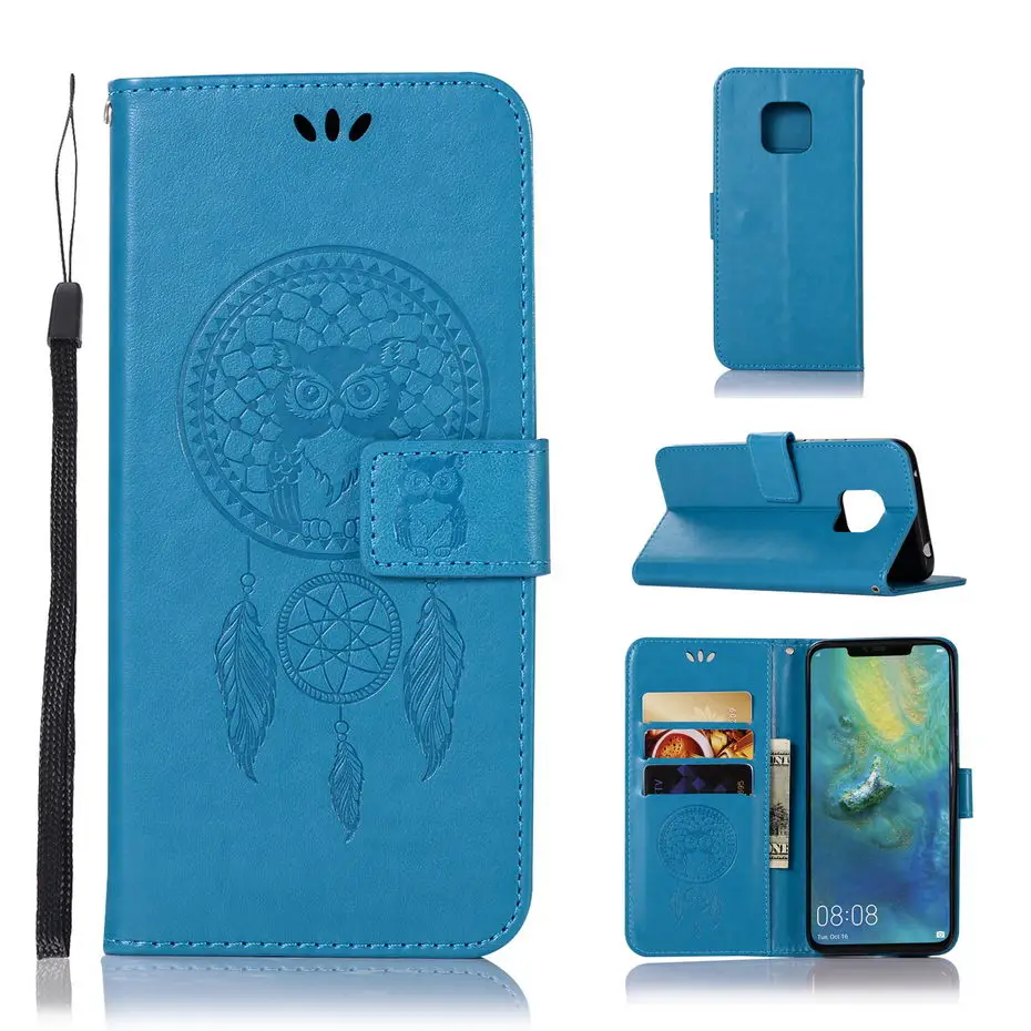Кожаный чехол для fundas mate 20 Pro роскошный флип кошелек чехлы телефонов huawei