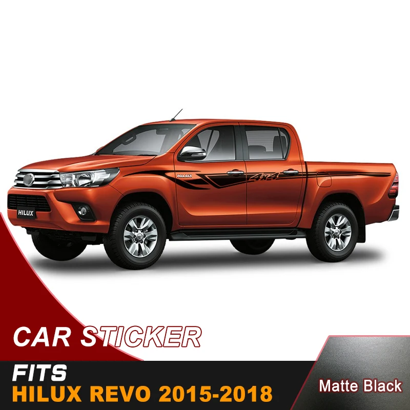 2 шт. hilux racing side stripe Графический виниловый стикер для TOYOTA HILUX revo и vigo 2012