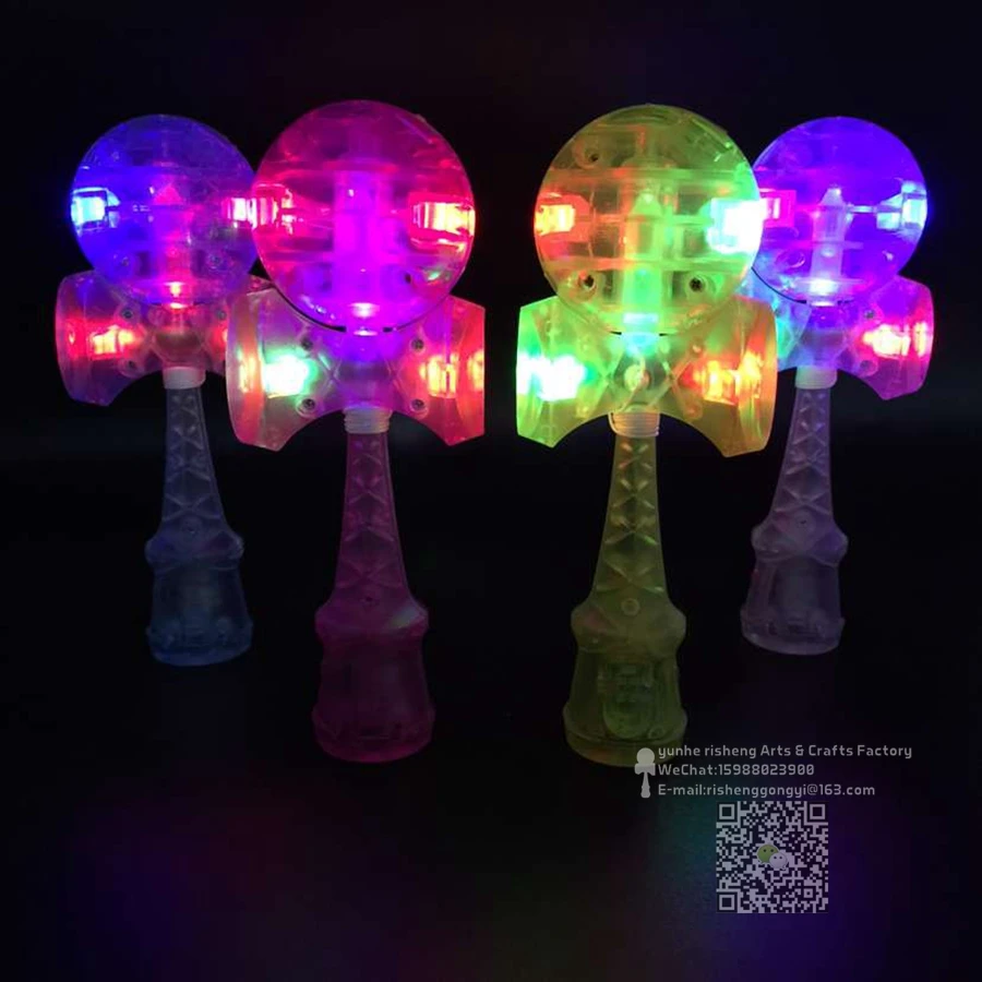 Twb розничная Kendama светодиодный Пластик