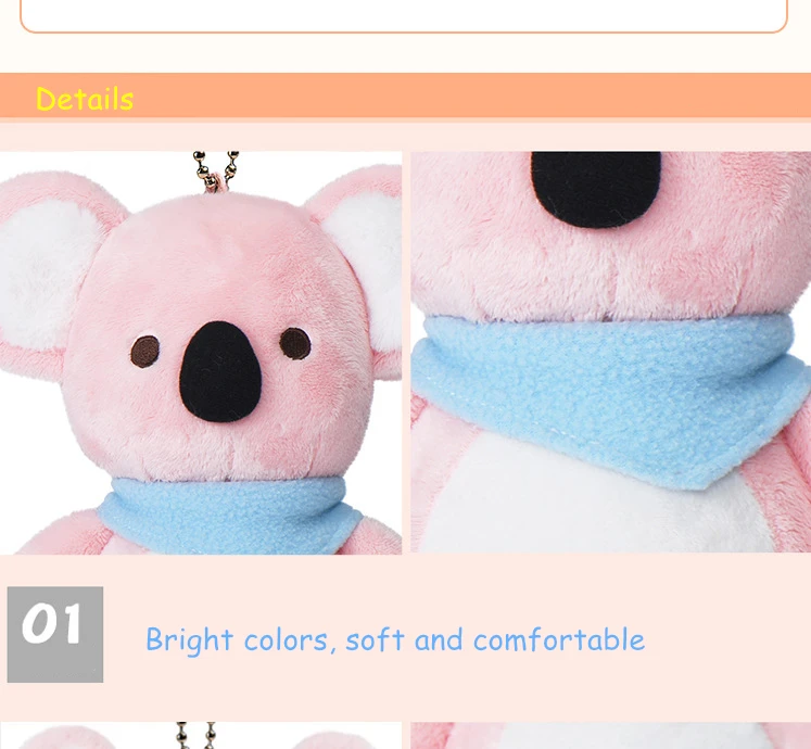 Пять Kawaii животных плюшевые игрушки коала Висячие крокодил мягкие игрушки медведь сумка брелок кулон Маленькие куклы свадебные игрушки