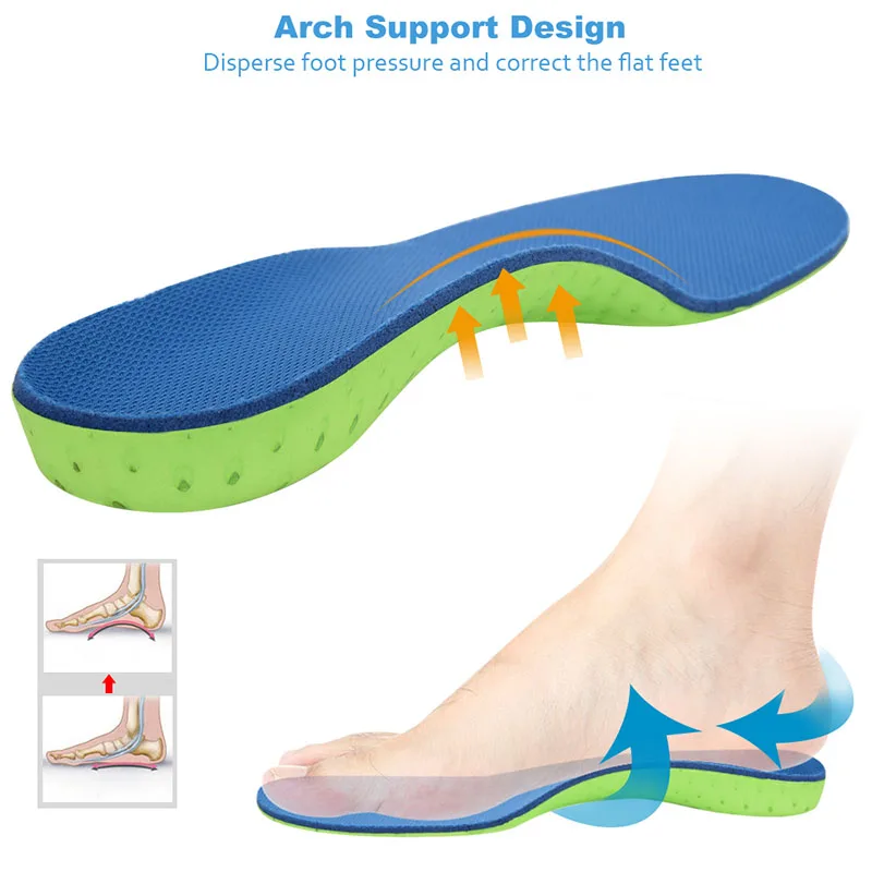 Sunvo Memory Foam Спортивная повседневная стелька дышащая удобная Арка Поддержка