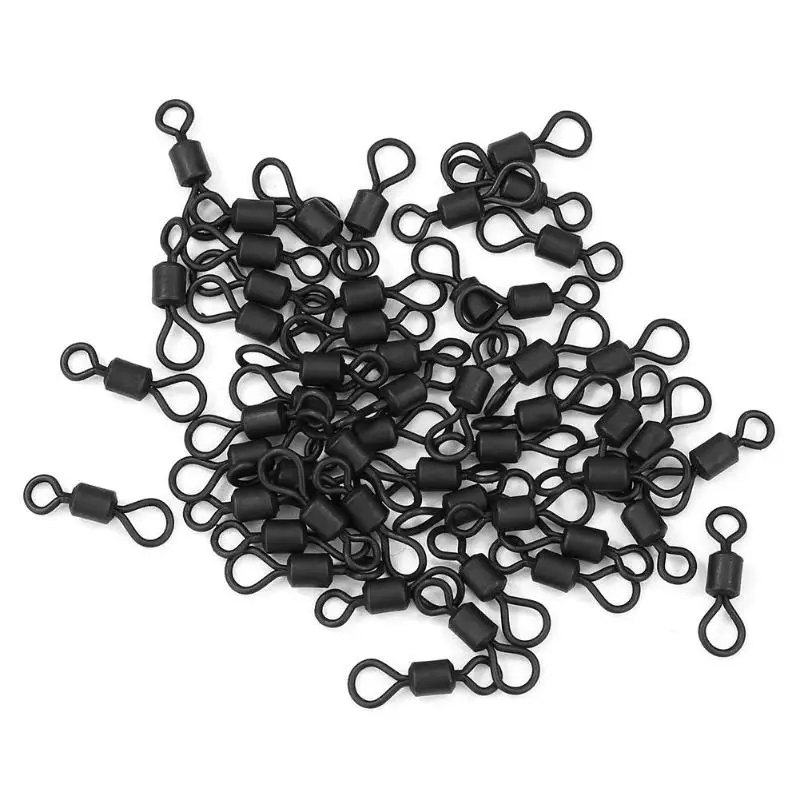50pcs Рыболовные крючки для лодки, 8 слов, разъем для рыбалки, шариковый Вертлюг, твердые кольца, быстросменный терминал, рыболовные снасти, аксессуары - Цвет: 50pcs