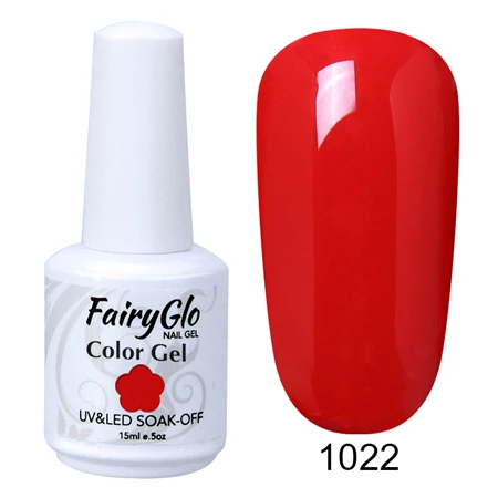 G1022 Гель-лак для ногтей FairyGlo, 15 мл, классический Цветной Гель-лак для ногтей, Гель-лак, впитывающий Полупостоянный Гибридный Гель-лак - Цвет: G1022