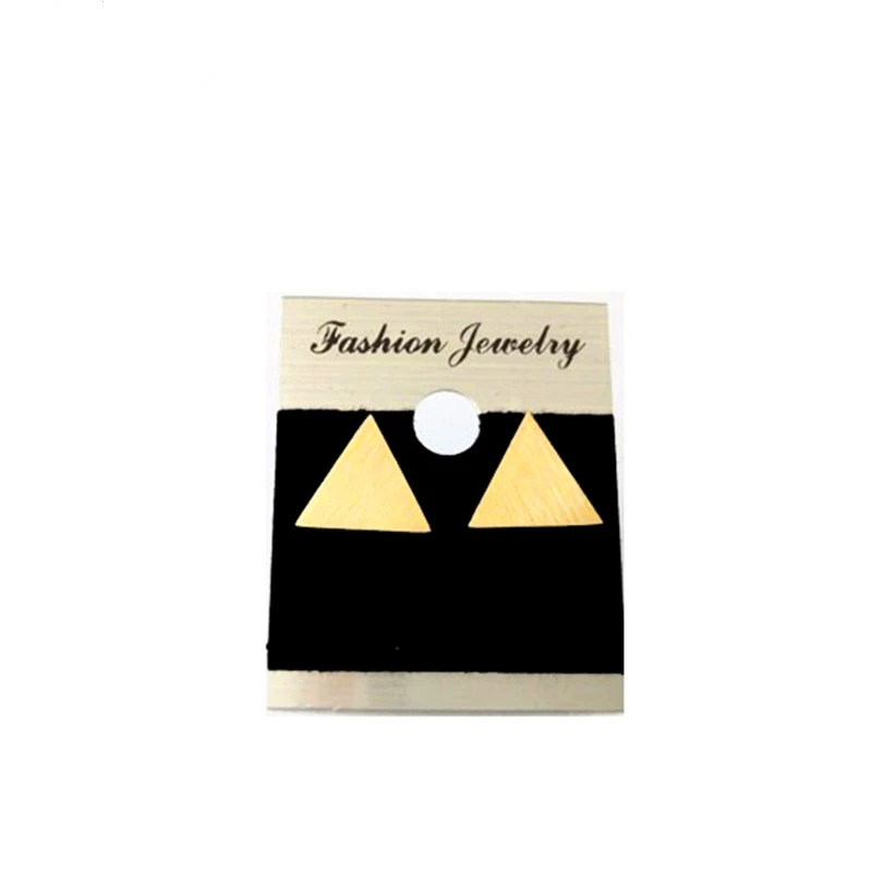 Simple Gold Color Geometric Triangle Stud Earrings For Women Girl Fashion Korean Jewelry Aretes De Mujer Modernos | Украшения и