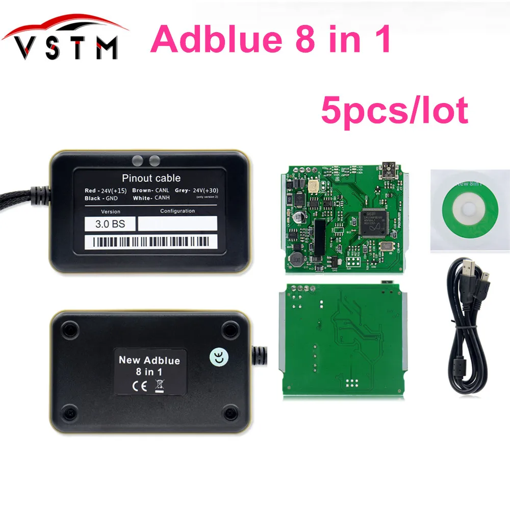 5 шт./лот Adblue 8 в 1 эмулятор для грузовика поддержка Euro4 & Лучшее качество с датчиком