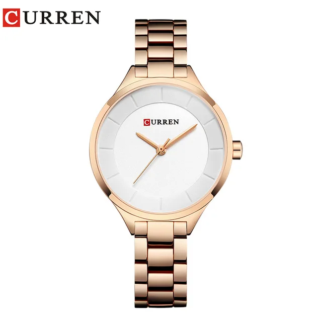 rose gold white CURREN, элегантные женские часы, Роскошные, синие, розовое золото, женские часы, лучший бренд, Роскошные, Bayan Kol, часы для женщин, модные часы - Цвет: rose gold white