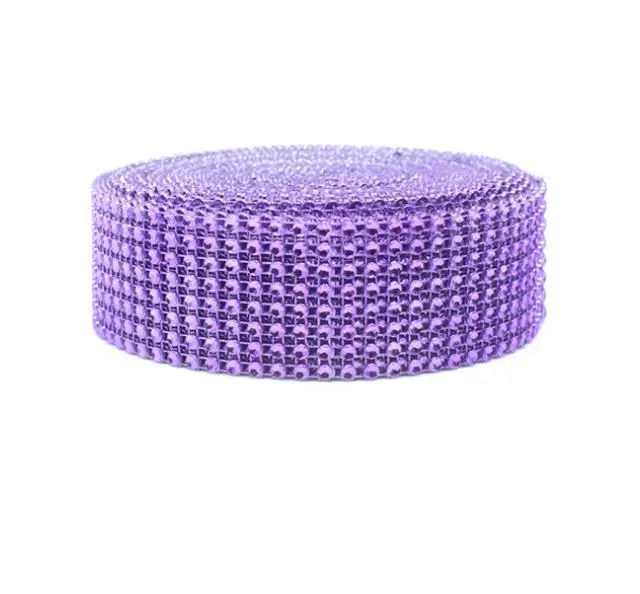 Сетка отделка Bling Diamond обёрточная Бумага торт рулон Тюль 90 см DIY ленты с кристаллами вечерние свадебные украшения вечерние принадлежности - Цвет: 7
