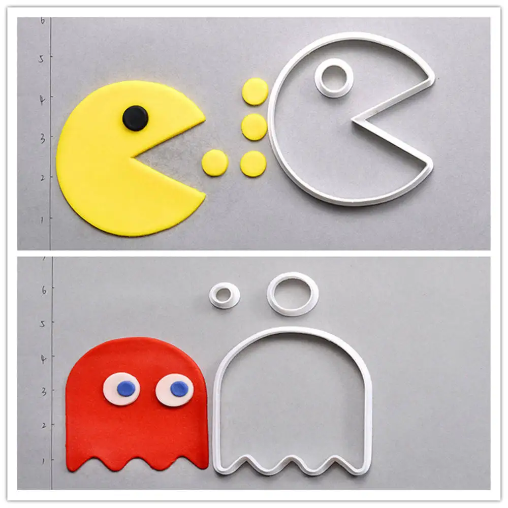 Pacman дизайн резак печенья набор на заказ 3D Печатный помадка нож для кексов|cookie
