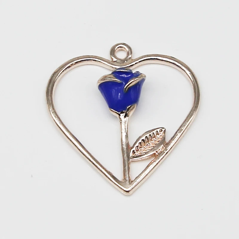 6 шт. изысканный трехмерный кулон в виде красной розы подарок на день Святого