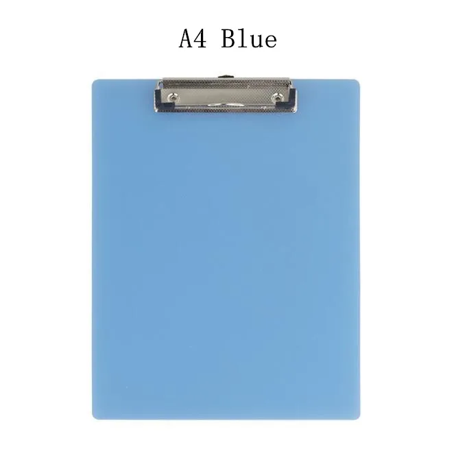 A4 blue Прозрачный А4 А5 Папка для документов зажим для письменной доски металлическая Обложка для рапорта корешок бар школа канцелярские принадлежности - Цвет: A4 blue