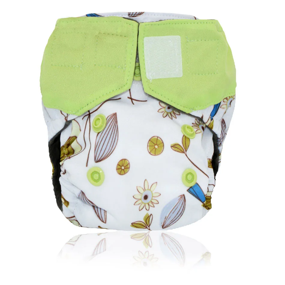xs102 Miababy(5 шт./партия) Новорожденный бамбуковый уголь AIO тканевый подгузник, двойная защита от протекания, подходит для детей 0-3 месяцев или 6-19 фунтов - Цвет: xs102