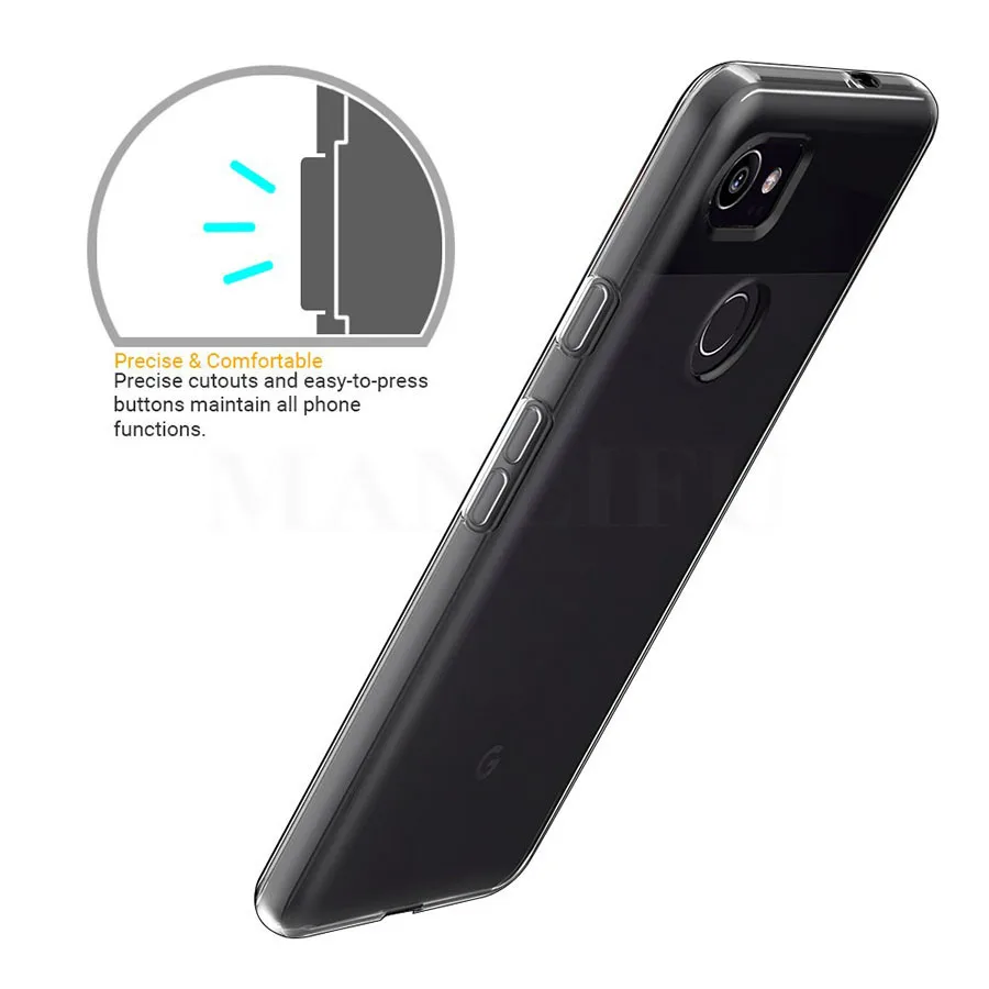 Прозрачный чехол для Google Pixel 2/Pixel 2 XL тонкий мягкий силиконовый из ТПУ телефона