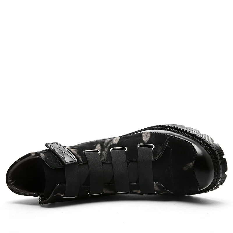 2017 зимние Для мужчин высокой лодыжки Обувь для скейтбординга панк классический