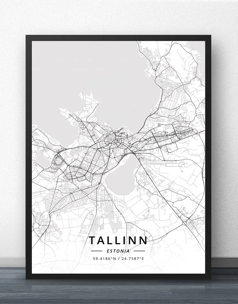 Tallinn Estonia Map Poster | Дом и сад