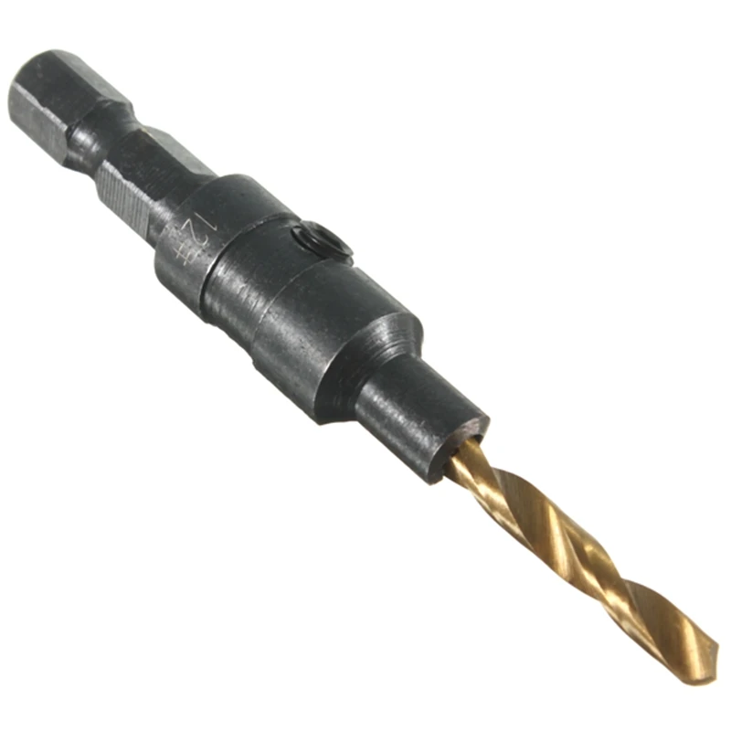 4Pcs 6# 8# 10# 12# Tool HSS Countersink Drill Bit Cone Set Quick Change Wood Hex Shank Screw Carpentry Woodworking Tools | Инструменты