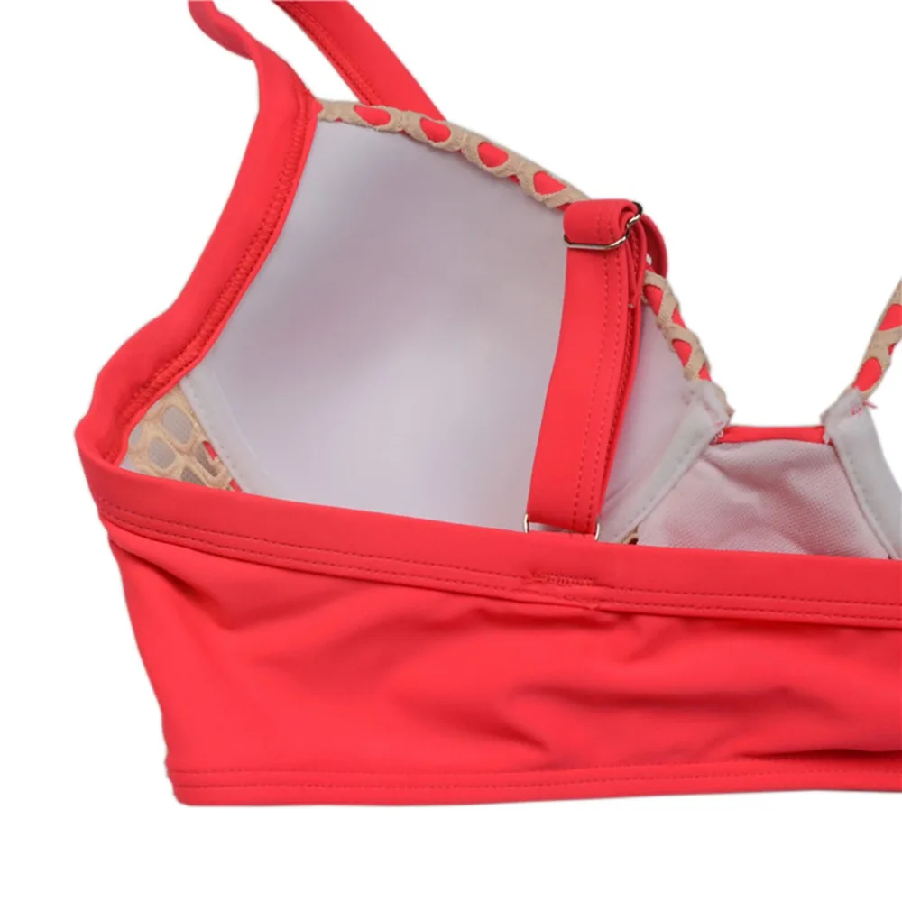 2016 Новый Дизайн Сплит-Низкая Талия Выдалбливают Бикини Сращивания Купальник