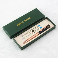 luxury gem ballpoint pen set goldsilver clip 0 7mm writing stationery with an original gift box