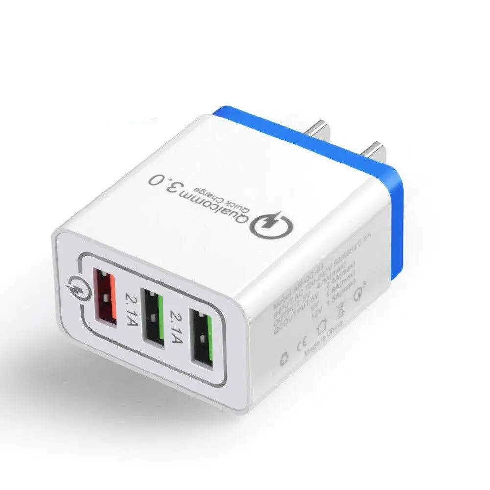 Универсальный 3 порта Быстрая быстрая зарядка QC3.0 USB концентратор настенное зарядное устройство адаптер ЕС США штекер для samsung Apple iphone Xiaomi huawei