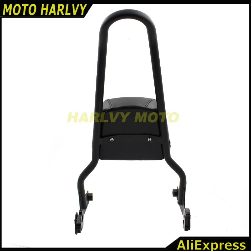 

Black Motorcycle Rear Passenger Backrest Sissy Bar pad For Harley Softail Fatboy