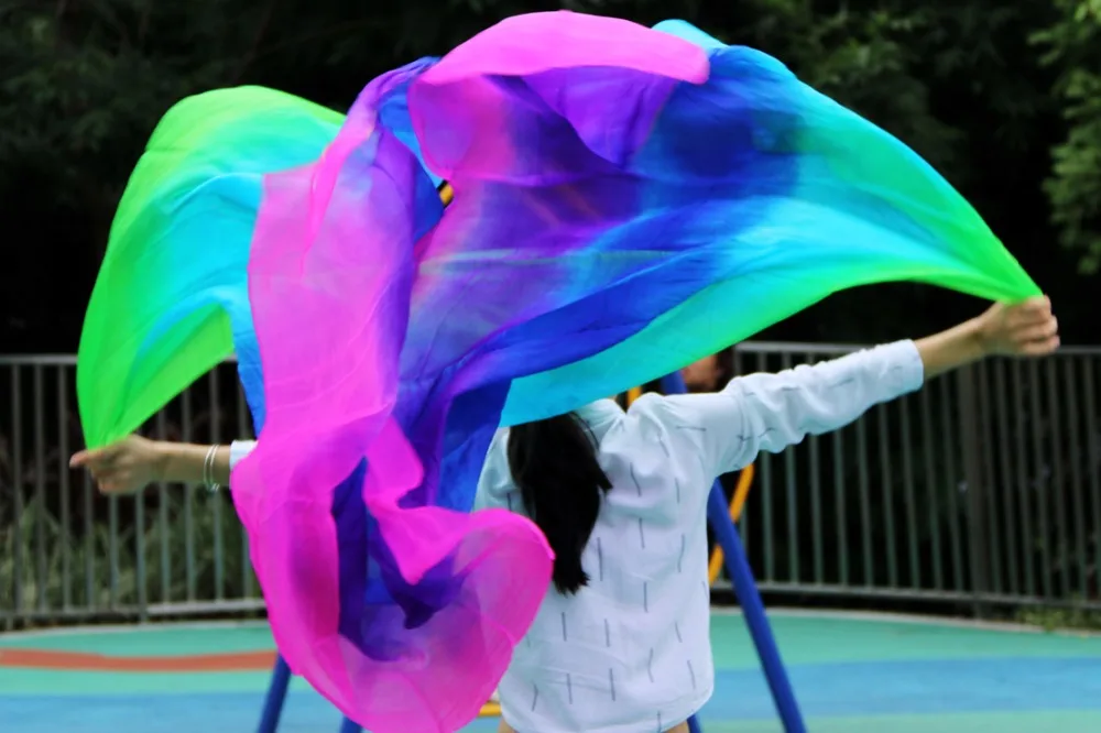 Фата для танца живота дизайнерская фата из 100% натурального шелка дешевая