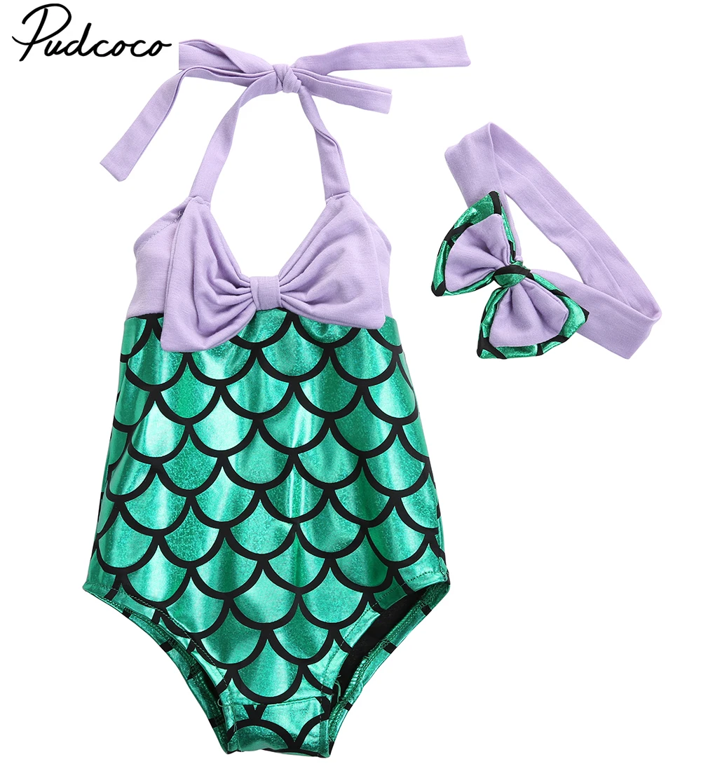 Лидер продаж летний детский комплект одежды Pudcoco для девочек 2 7 лет Русалка