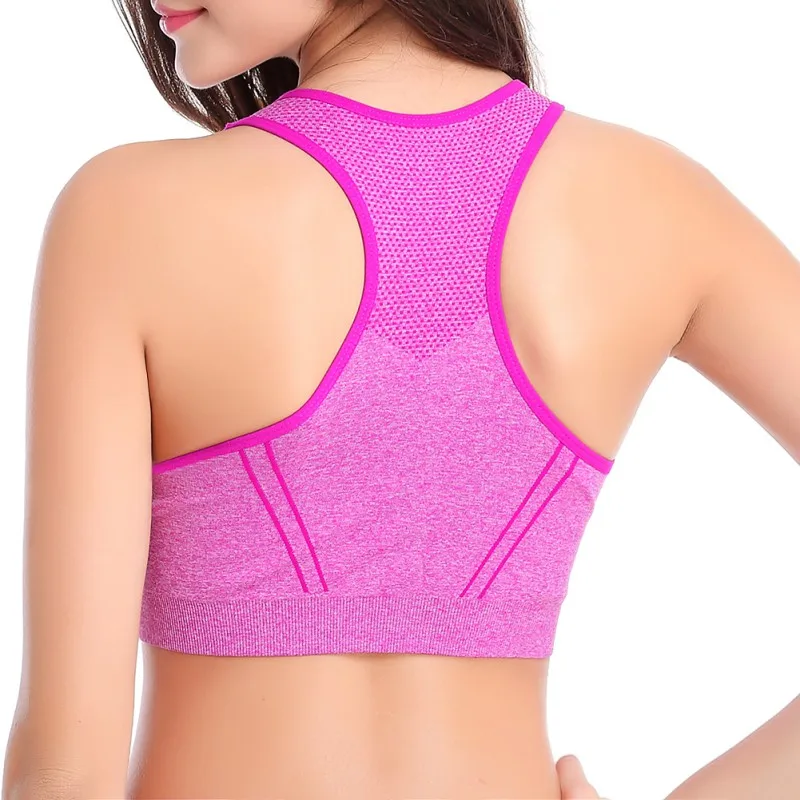 Новейший бюстгальтер для фитнеса женский эластичный Быстросохнущий Топ