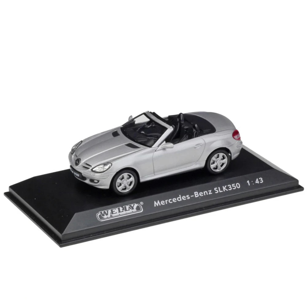 Benz SLK350 WELLY 1:43 Масштаб Volvo/Porsch/Audi/Benz/VW литая металлическая модель автомобиля Модель игрушки для мальчика Коллекция игрушек Детский подарок - Цвет: Benz SLK350