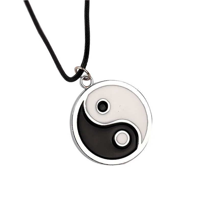 Винтажное эмалированное женское ожерелье YIN YAN YING YANG|necklace chokers|ying yangsilver chain |