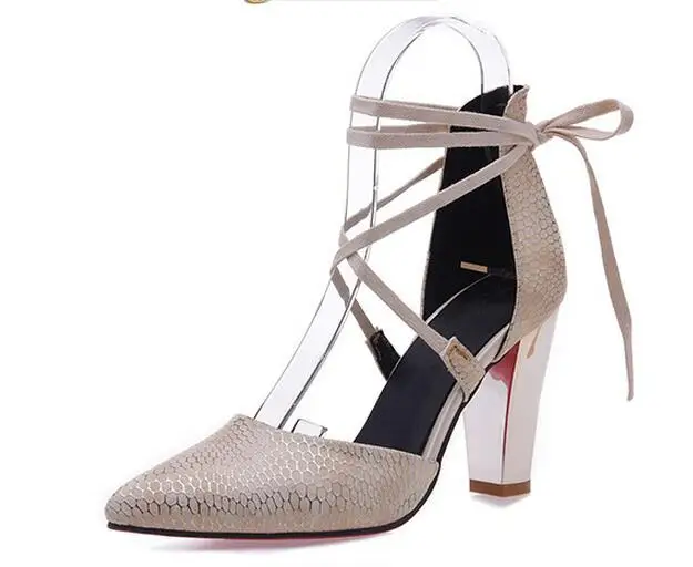 2017 summer new high-heeled sandals with rough the Roman women's shoes 35-43 free shipping | Обувь