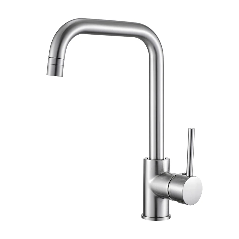 nickel Кухонный кран поворотный сантехника из латуни ванная комната Высокий латунный 360 градусов кран раковина смеситель кран черный/никель раковина кран - Цвет: nickel