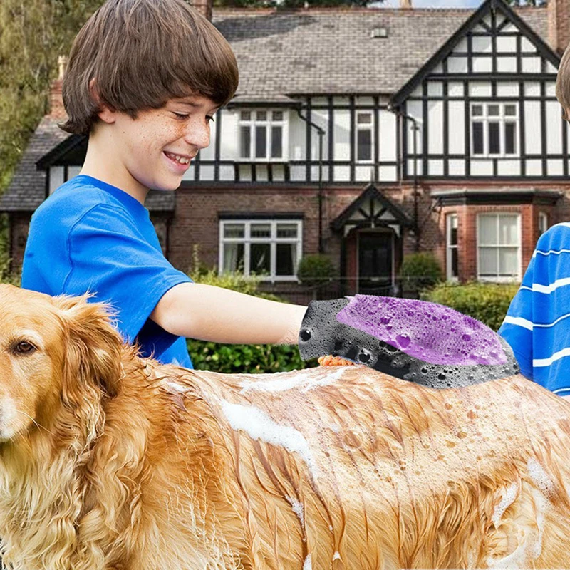 Силиконовые кошачьи перчатки гребень для волос Pet щетка мытья собаки эффективный