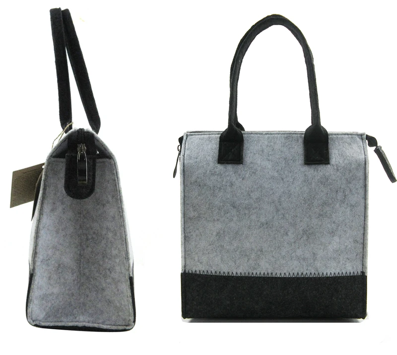 Серая фетровая косметичка для макияжа с фокусом зрения индивидуальная маленькая