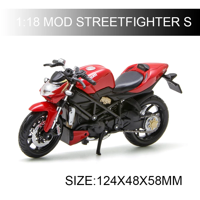 Maisto 1:18 Ducati MOD STREETFIGHTER S модель мотоцикла миниатюрная гоночная игрушка для