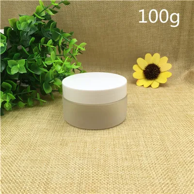 100 g plastic cap 30 шт 50 100 150 200 г пустые матовые пластиковые бутылки банка бак горшок золотой розовый алюминиевый колпачок косметические контейнеры - Цвет: 100 g plastic cap