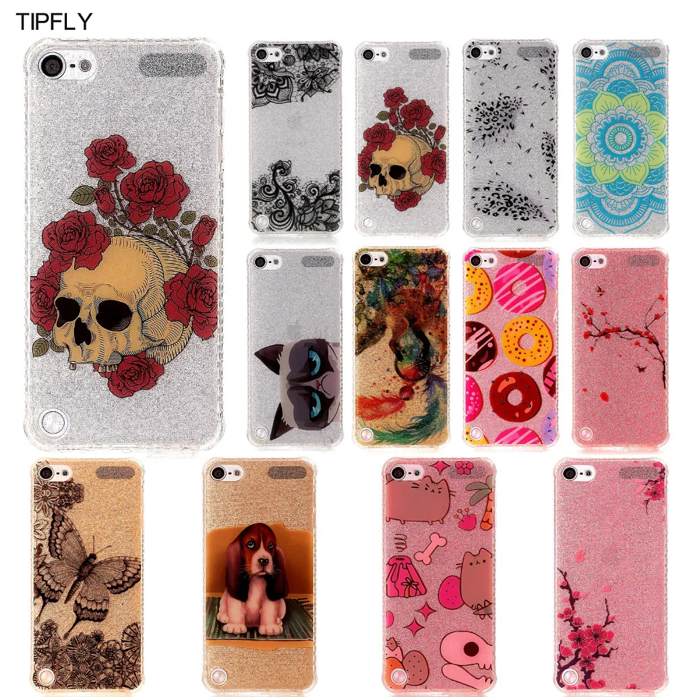 Тонкий мягкий чехол TPU TIPFLY Ultra Silm для iPod touch 5 с прекрасным рисунком собаки в виде мультяшки крышка для задней панели телефона Coque 6 on.