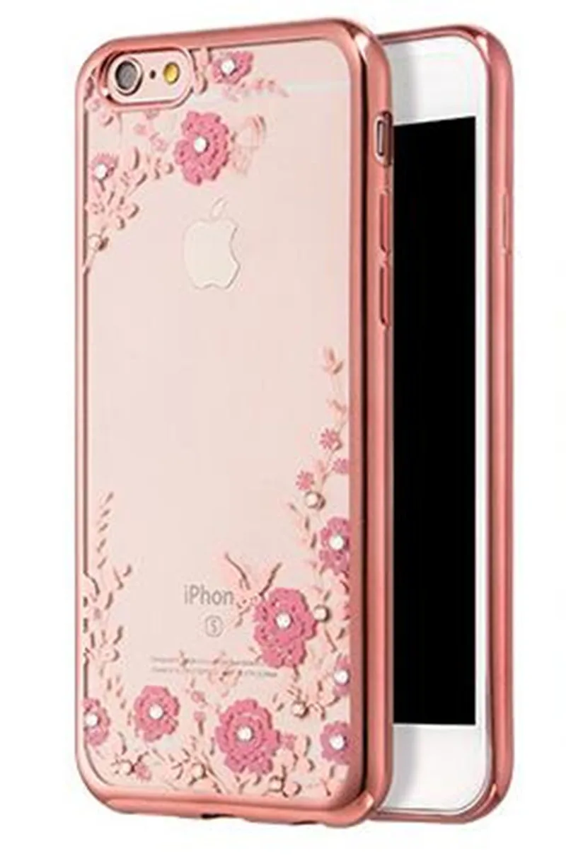 Чехол для Honor 9 чехол iPhone 6 7 8 plus X XS XR MAX силиконовый Блестящий Роскошный с цветами и