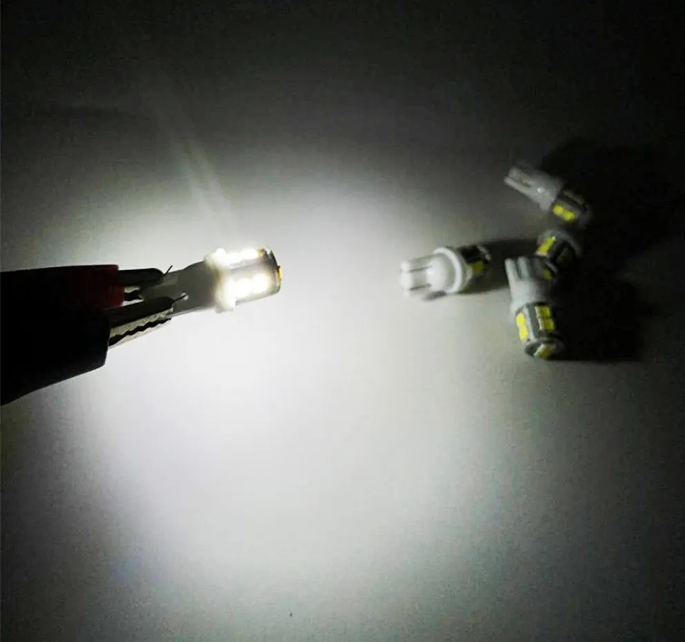 Автомобильный мигающий 100 шт. светодиод T10 10 SMD 1210 светодиодный s 10SMD автомобильный