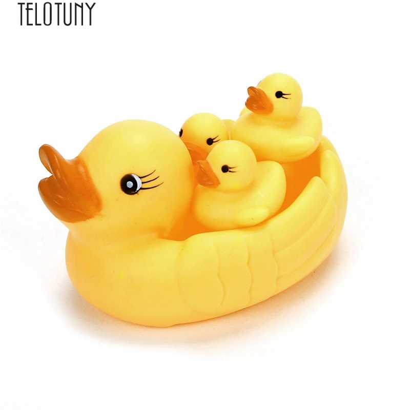 TELOTUNY 4 шт. милый детский бассейн для младенцев с уткой игрушка душа резиновая