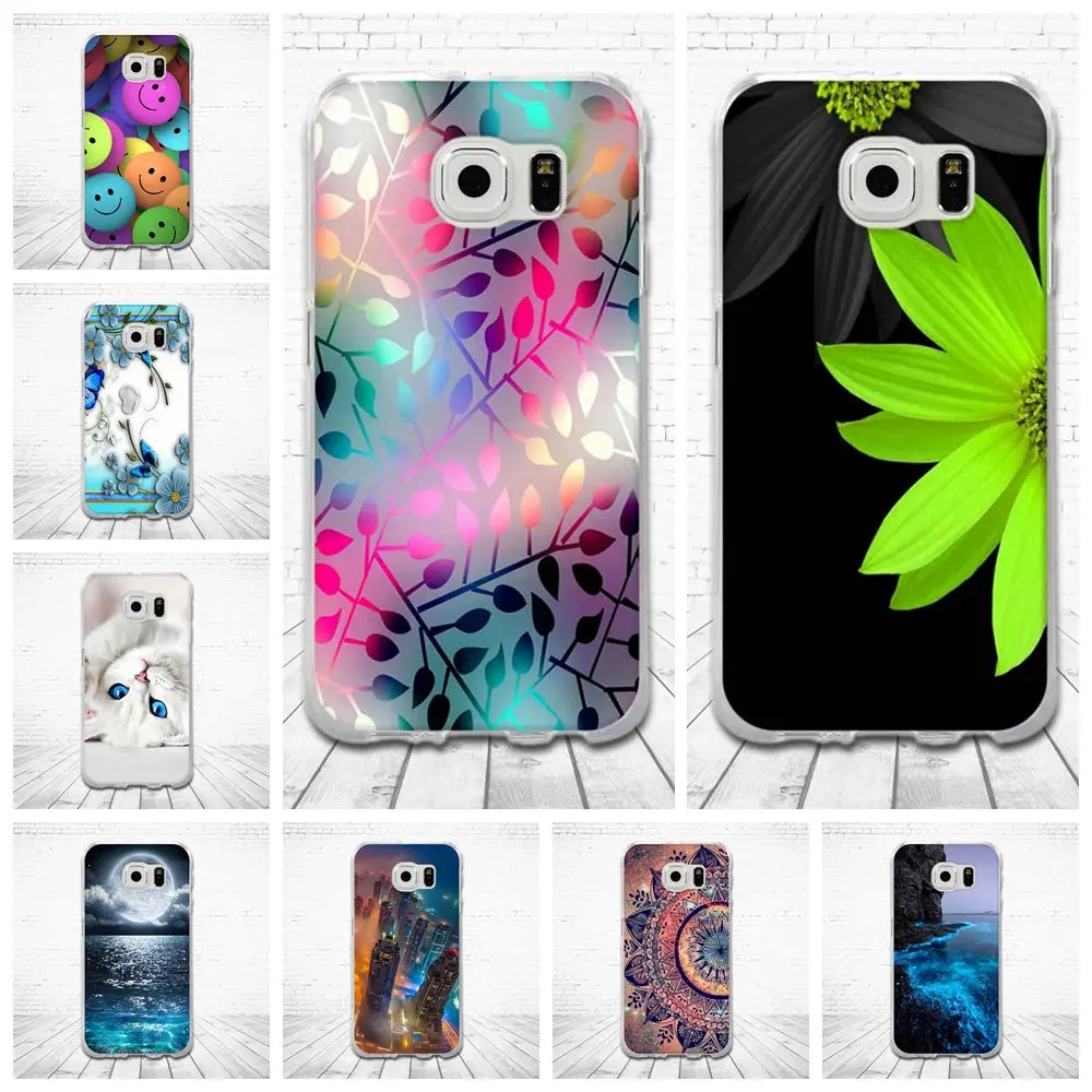 Для Samsung Galaxy S6 силиконовый чехол ТПУ задняя крышка 3D Капа для G920F G920FD G920I G920A G920T